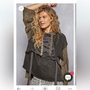 POL Women's Sweater in Black and Brown